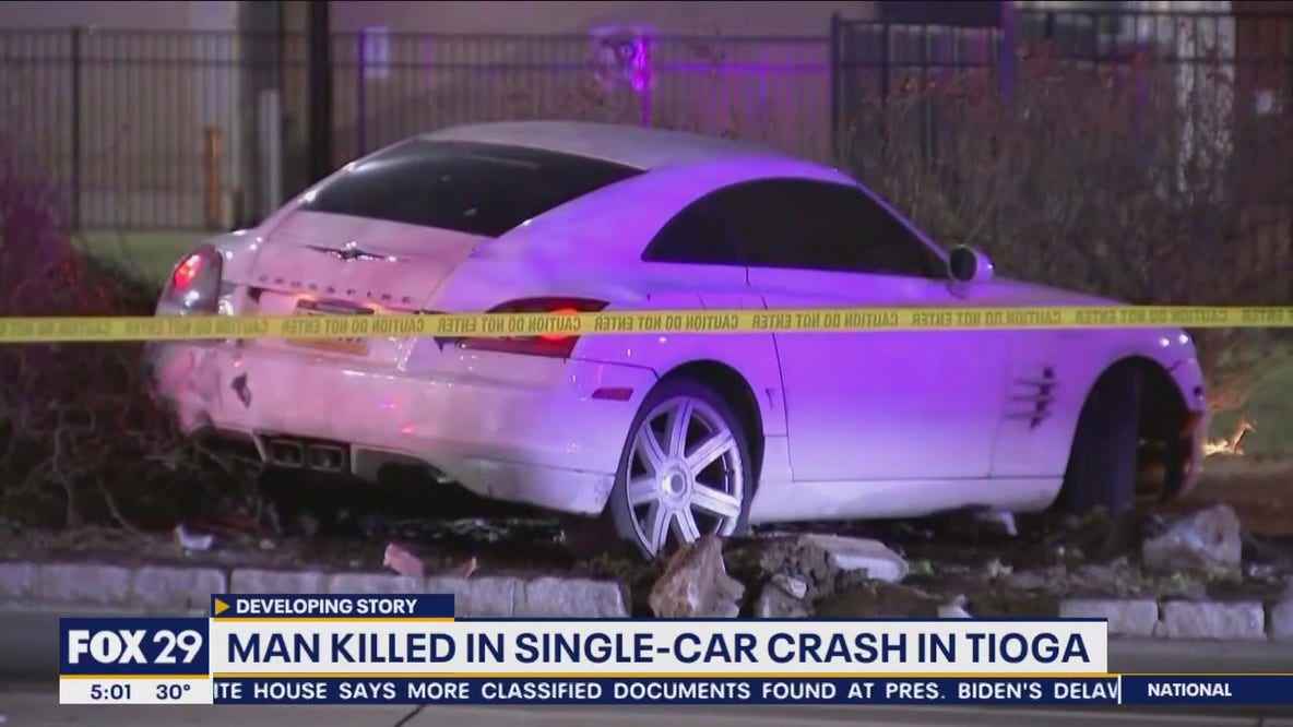 Man killed in single-car crash in Tioga